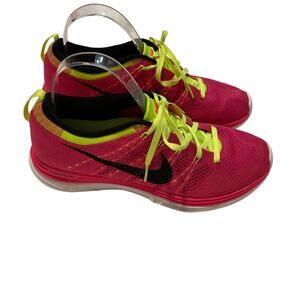 Nike Flyknit One Hot Pink and Green Athletic Shoes - Size 9